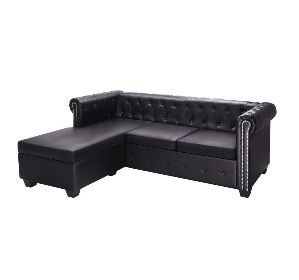 DOTMALL Chesterfield-Sofa Ecksofa, L-Form, Knopfheftung, 2 Teile,Kunstleder von DOTMALL