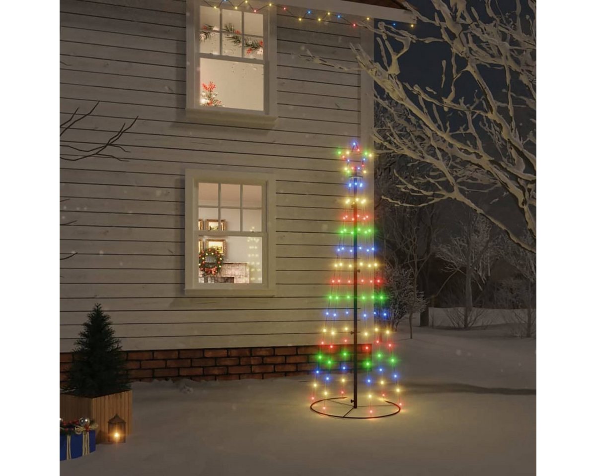 DOTMALL Christbaumständer Weihnachtskegelbaum mit Spike Bunt 108 LEDs 70x180cm von DOTMALL