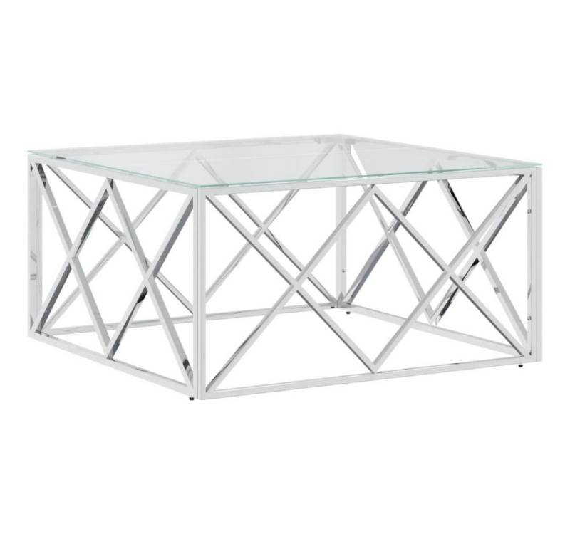 DOTMALL Couchtisch 80x80x40 cm Glas Sofatisch,Kaffeetisch Metall-Gestell von DOTMALL