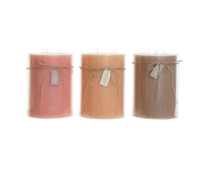 DOTMALL Duftkerze Stumpenkerze Indoorkerze 3 Docht Bisquit 14,5 x 20 cm, 3 Stück von DOTMALL