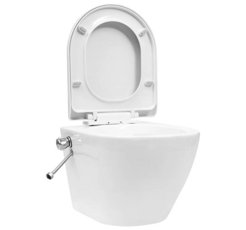 DOTMALL Dusch-WC Wand-WC ohne Spülrand mit Bidet-Funktion Keramik Weiß von DOTMALL