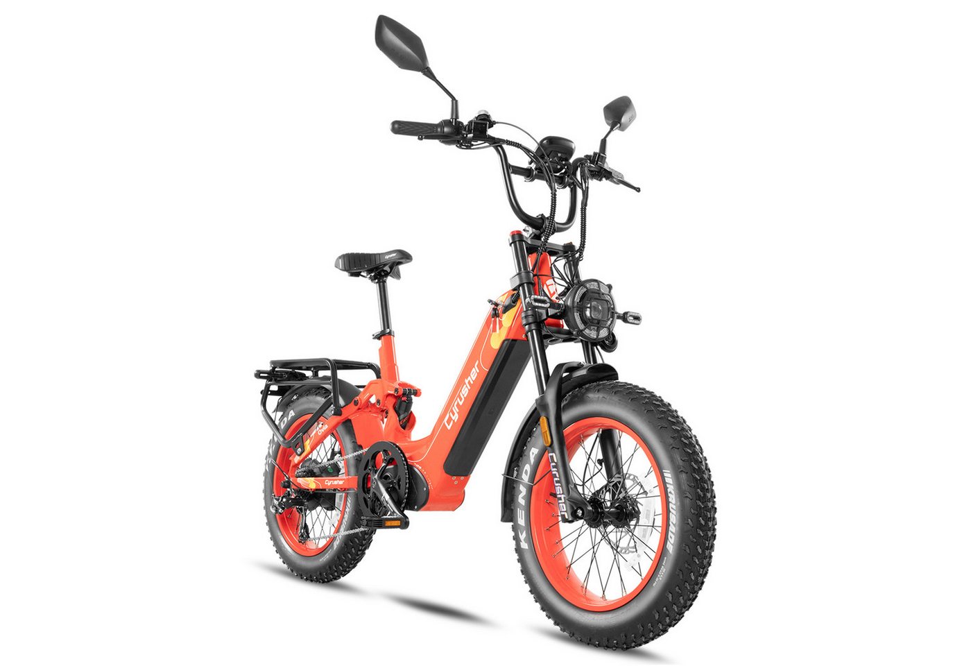 DOTMALL E-Bike Mountainbike 20*4 zoll Fett-Reifen Elektrofahrrad, 52V 17Ah AKKU,7 Gang Shimano von DOTMALL