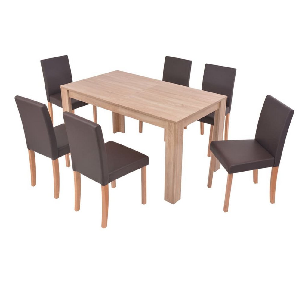 DOTMALL Essgruppe Esszimmer-Set (7-tlg), 7-teilige Tischgruppe mit modernem von DOTMALL