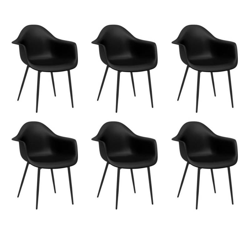 DOTMALL Esszimmerstuhl (6 St), Kunststoff Metallbeine, Design Stuhl, PP von DOTMALL