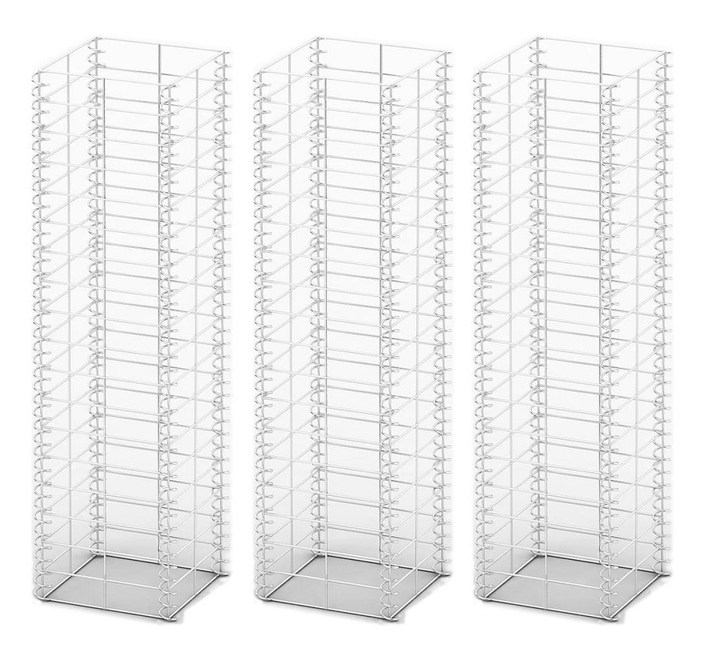 DOTMALL Gabionenzaun Gabionen-Set 3-tlg. Verzinkter Draht 25×25×100 cm von DOTMALL