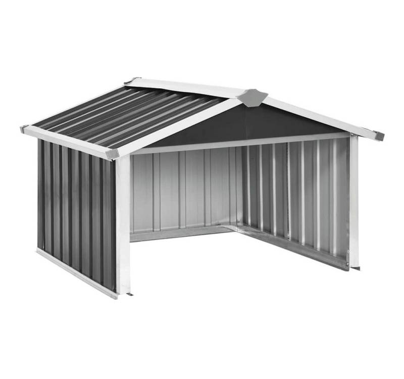 DOTMALL Garage Rasenmäher Garage 92x97x63 cm Verzinkter Stahl Anthrazit von DOTMALL