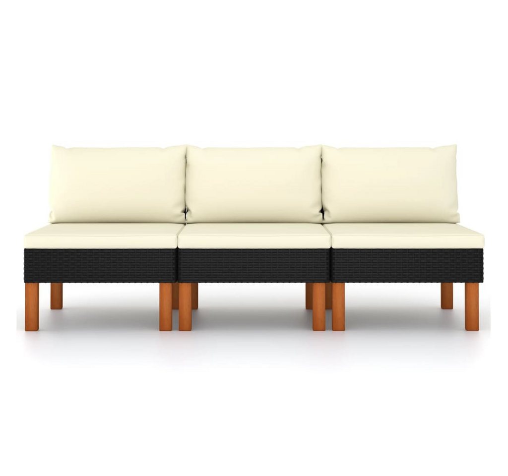 DOTMALL Garten-Essgruppe Mittelsofas (Set, 5 St), Poly Rattan und Eukalyptus Massivholz von DOTMALL