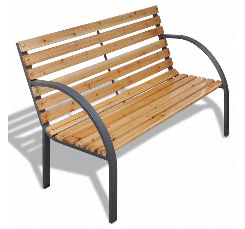 DOTMALL Gartenbank 2-Sitzer aus Holz und Eisen 120 x 62 x 82 cm von DOTMALL