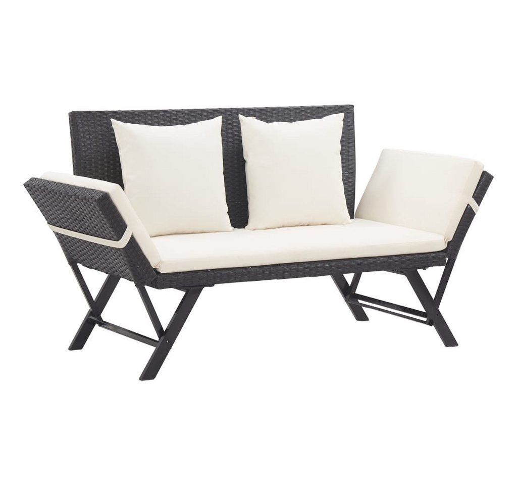 DOTMALL Gartenbank Gartensonnenliege,176 cm,Polyrattan, verstellbar, inkl. Auflage von DOTMALL