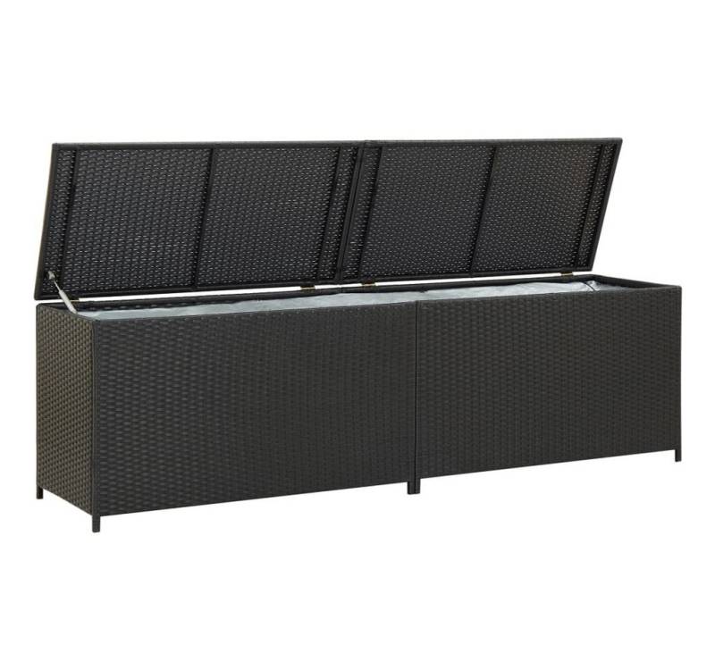 DOTMALL Gartenbox Gartenbox Poly Rattan 200x50x60 cm Schwarz von DOTMALL