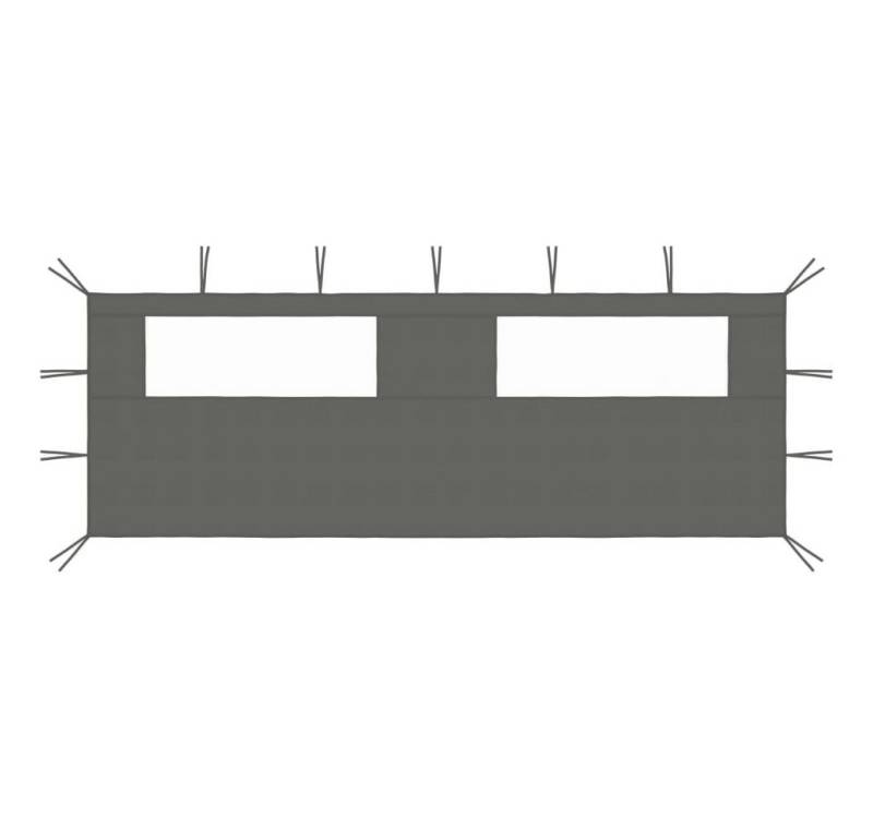 DOTMALL Gartenhaus-Seitenwand Pavillon-Seitenwand mit Fenstern 6x2 m Anthrazit von DOTMALL