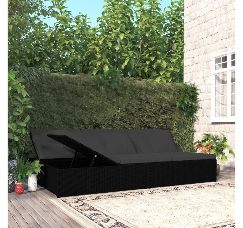 DOTMALL Gartenliege 2-in-1 Sonnenliege und Sofa,Polyrattan, verstellbar, inkl. Auflage von DOTMALL