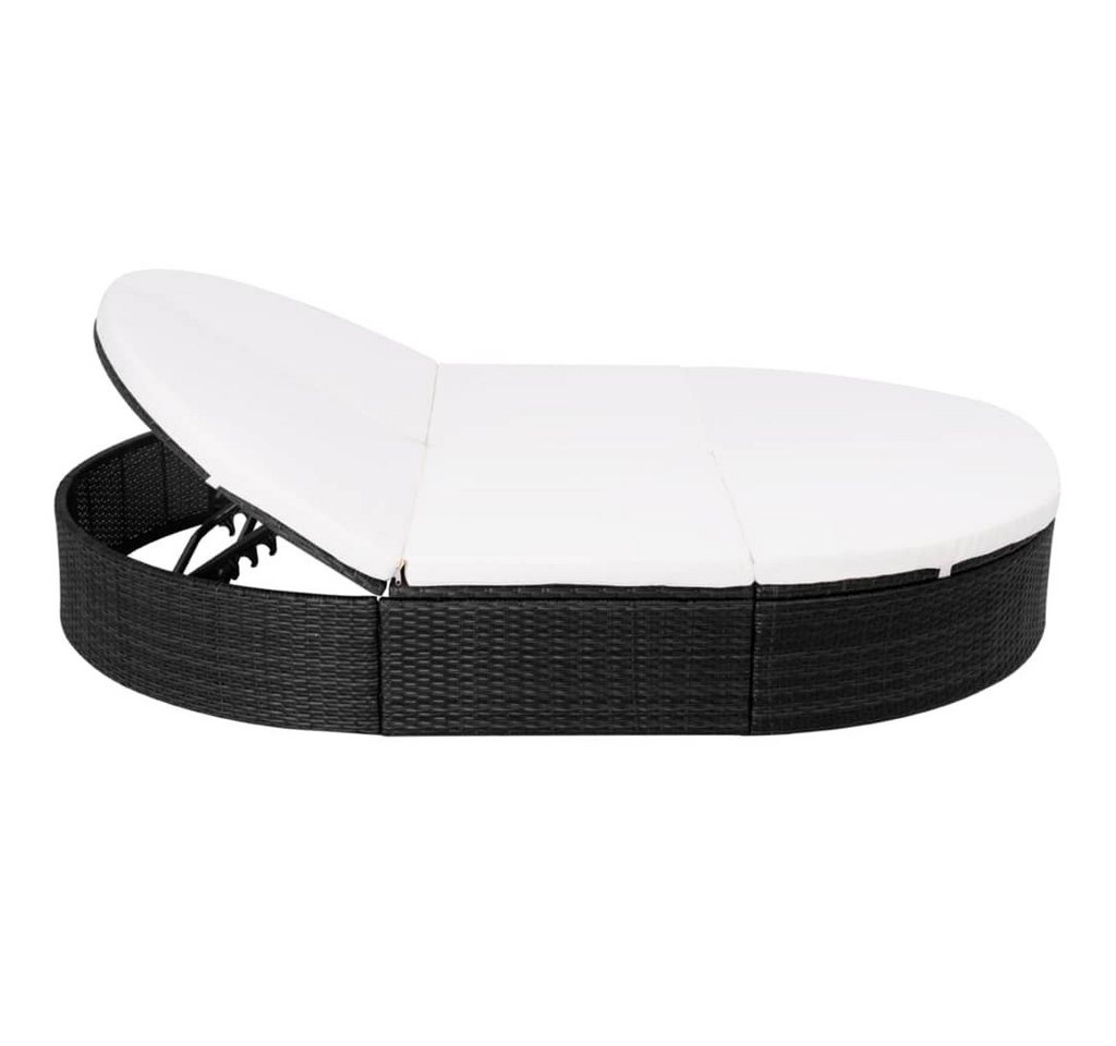 DOTMALL Gartenliege Polyrattan Outdoor Gartenliege,Verstellbar, inkl. Auflage von DOTMALL