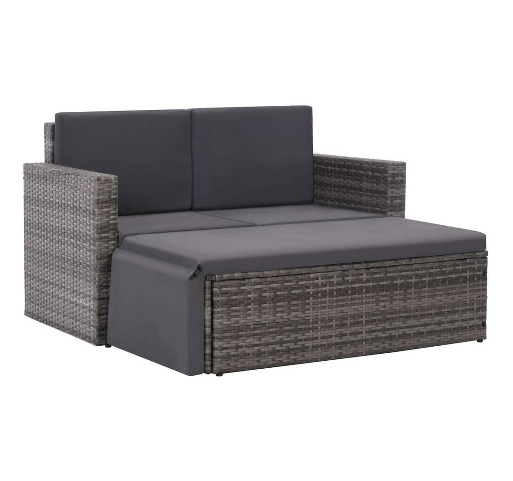 DOTMALL Gartenlounge-Set (Set, 2-tlg), Polyrattan Sitzgarnitur mit Auflagen,Max.bis 110 kg von DOTMALL