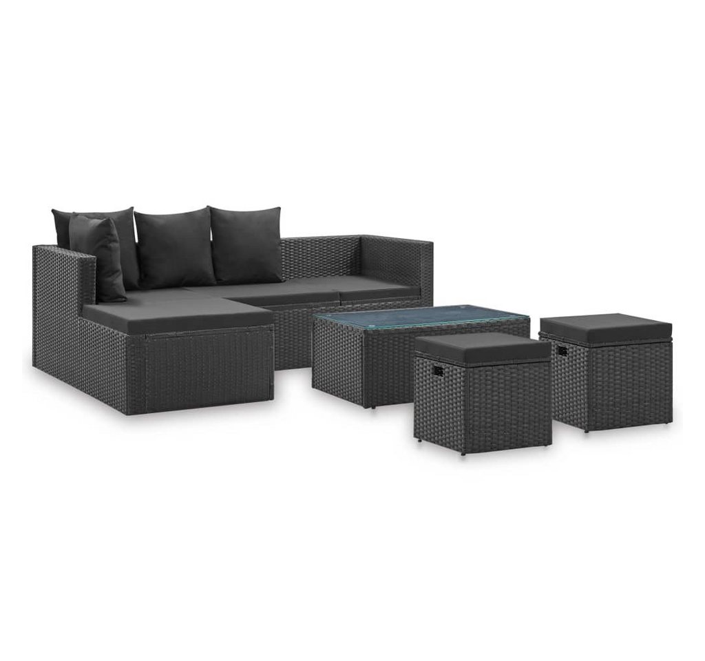 DOTMALL Gartenlounge-Set (Set, 4-tlg), Poly-Rattan, Sitzgruppe, Outdoor, Lounge-Möbel von DOTMALL