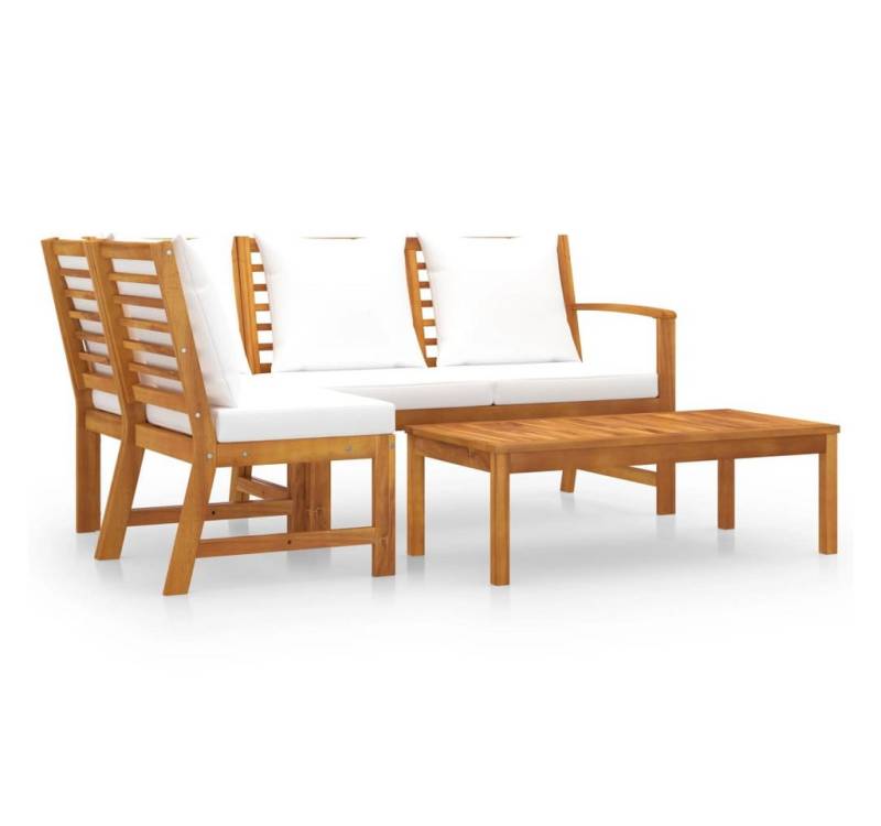 DOTMALL Gartenlounge-Set (Set, 4-tlg., Balkonmöbel-Set),inkl. Auflagen Massivholz Akazie von DOTMALL