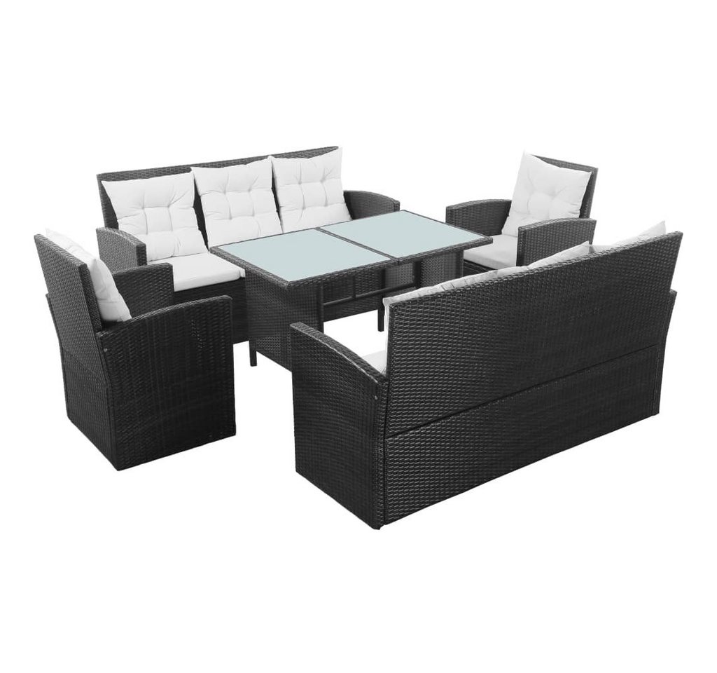 DOTMALL Gartenlounge-Set (Set, 5-tlg), Polyrattan Gartenmöbel-Set mit Garten-Sofa von DOTMALL