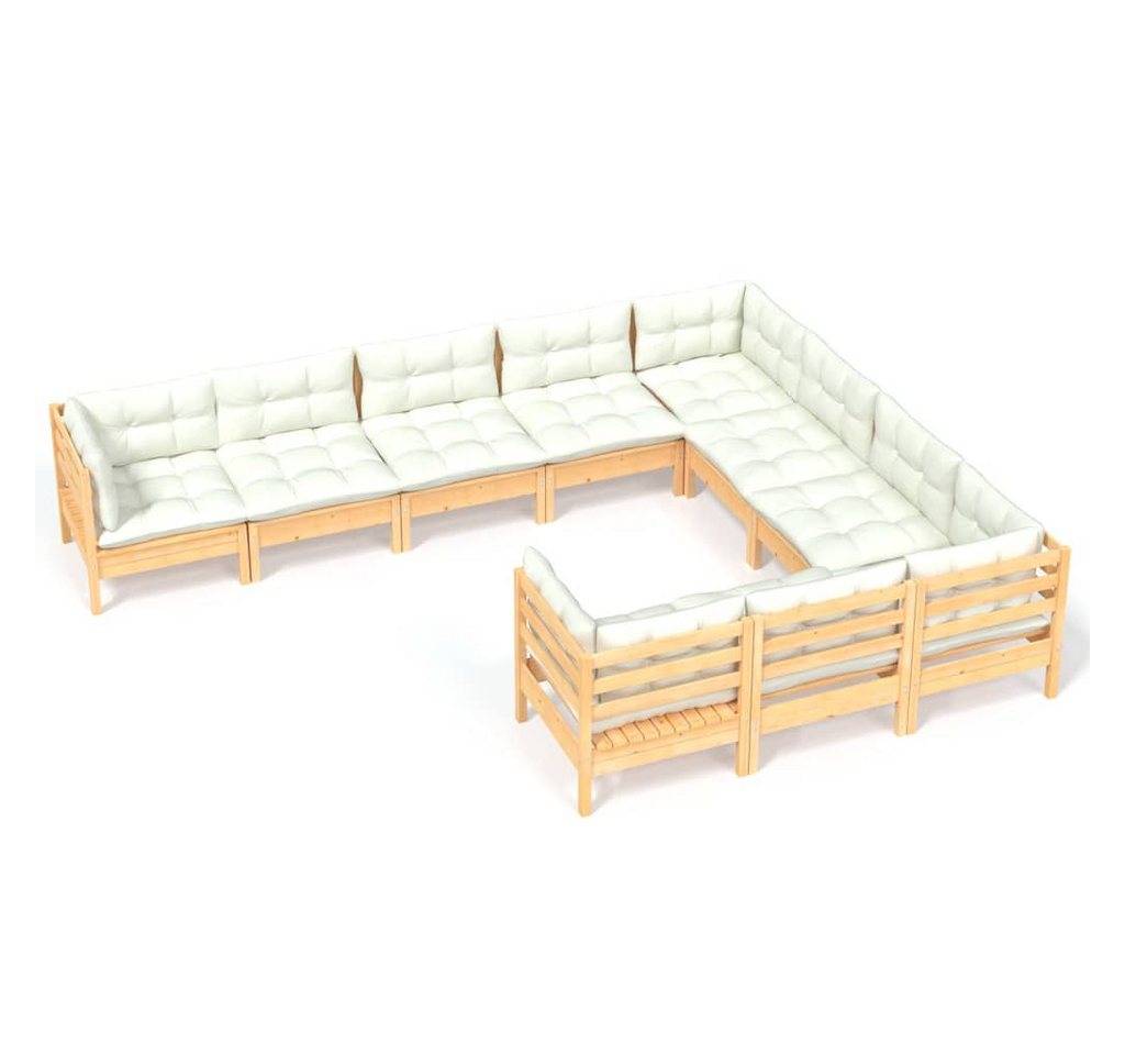 DOTMALL Gartenlounge-Set 10-tlg. Garten-Lounge-Set mit Kissen Kiefernholz von DOTMALL