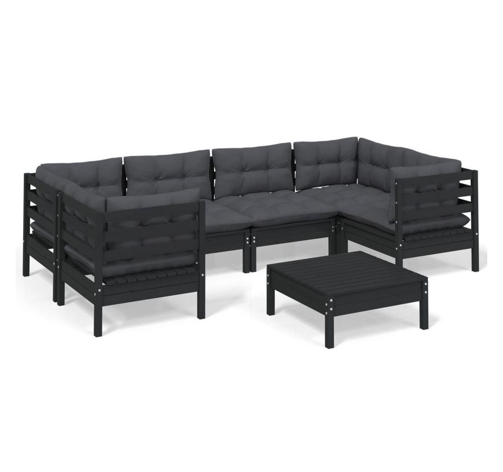 DOTMALL Gartenlounge-Set 7-tlg.,Terrassen-Lounge-Set aus Kiefernholz,mit Kissen von DOTMALL