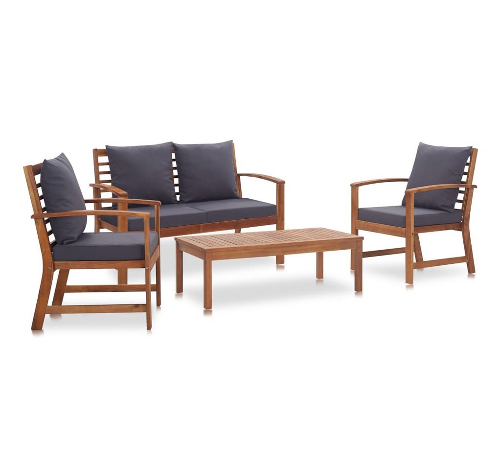 DOTMALL Gartenlounge-Set Garten-Lounge-Set mit Auflagen 4-tlg. Massivholz Akazie DOTMALL Gartenlounge-Set Garten-Lounge-Set mit Auflagen 4-tlg. Massivholz Akazie von DOTMALL