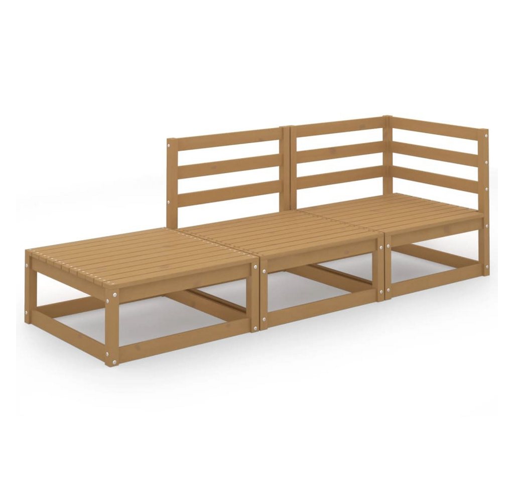 DOTMALL Gartenlounge-Set Sitzgruppe, (3-tlg),Gartenmöbel Set aus Massivholz Kiefer von DOTMALL