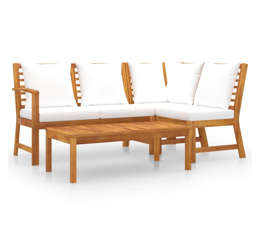 DOTMALL Gartenlounge-Set für 4 Personen,mit Auflagen, (4tlg), Gartenmöbel set Massivholz Akazie von DOTMALL