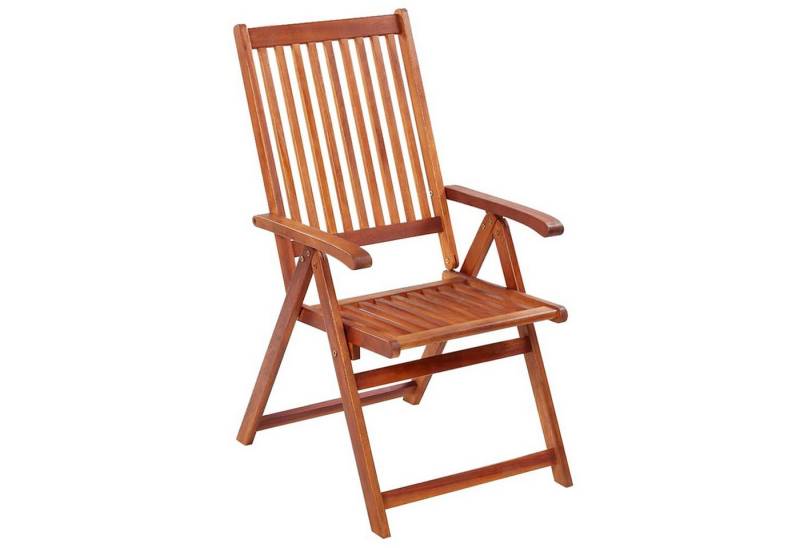 DOTMALL Gartenstuhl Gartenstühle 2 Stk. Klappbar Akazie Massivholz Braun von DOTMALL