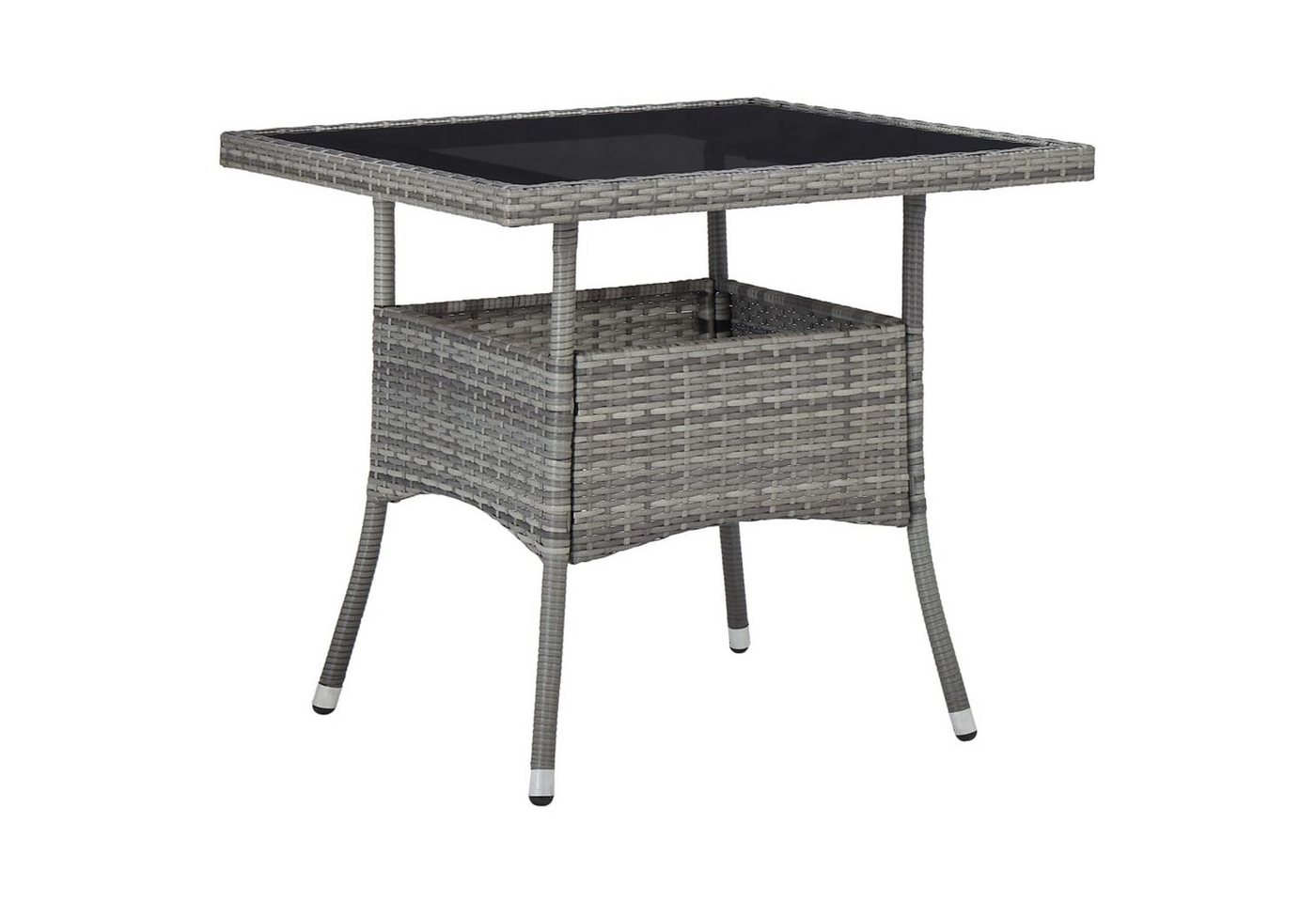 DOTMALL Gartentisch Garten-Esstisch Grau Poly Rattan und Glas DOTMALL Gartentisch Garten-Esstisch Grau Poly Rattan und Glas von DOTMALL