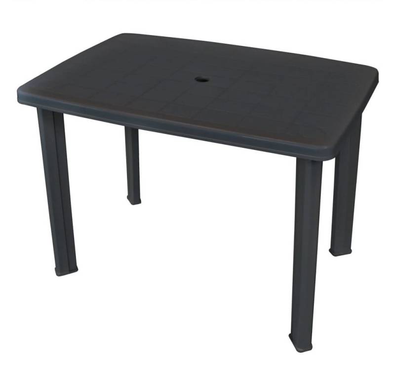 DOTMALL Gartentisch Gartentisch Anthrazitgrau 101 x 68 x 72 cm Kunststoff von DOTMALL