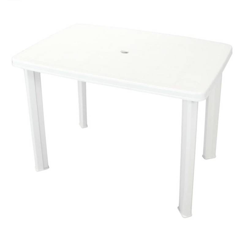 DOTMALL Gartentisch Gartentisch Weiß 101 x 68 x 72 cm Kunststoff von DOTMALL