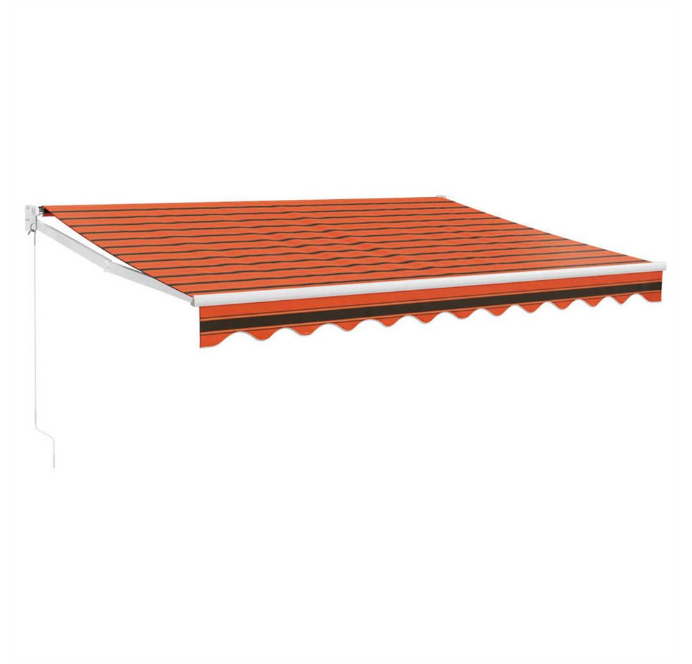 DOTMALL Gelenkarmmarkise Orange und Braun Markise Einziehbar Stoff und Aluminium 3x2,5 m von DOTMALL