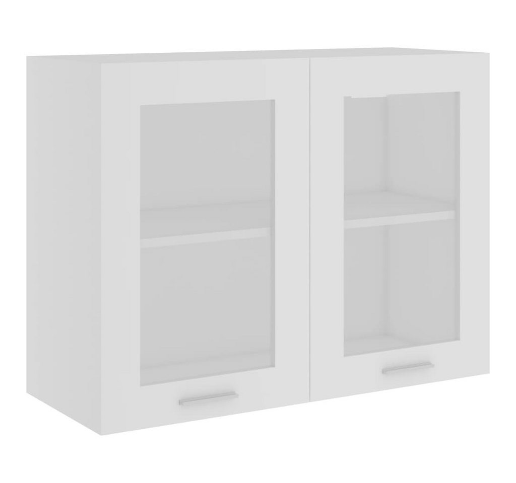 DOTMALL Glashängeschrank Hängeglasschrank Weiß 80x31x60 cm Holzwerkstoff von DOTMALL