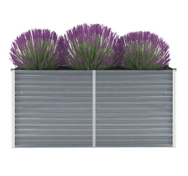 DOTMALL Hochbeet Gartenbeet Gemüsebeet rechteckig 160x40x77 cm Verzinkter Stahl von DOTMALL