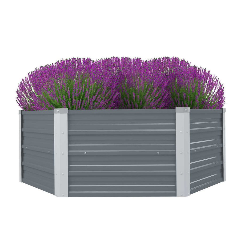DOTMALL Hochbeet Hochbeet 129 x 129 x 46 cm Verzinkter Stahl Grau DOTMALL Hochbeet Hochbeet 129 x 129 x 46 cm Verzinkter Stahl Grau von DOTMALL