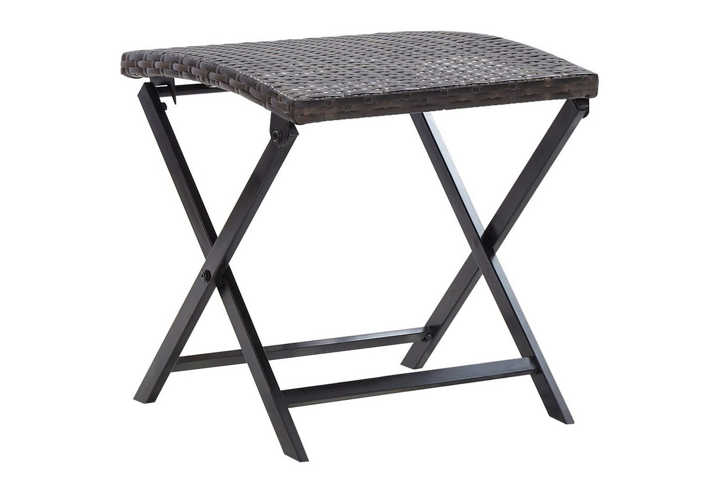 DOTMALL Hocker Klapphocker Poly Rattan Braun von DOTMALL
