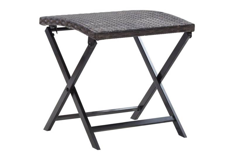 DOTMALL Hocker Klapphocker Poly Rattan Braun von DOTMALL
