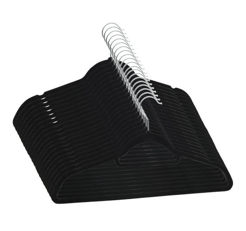 DOTMALL Kleiderbügel Samt Anzugbügel, Premium Bügel, 360° drehbar, Anti-Rutsch Bügel, (20-tlg) von DOTMALL