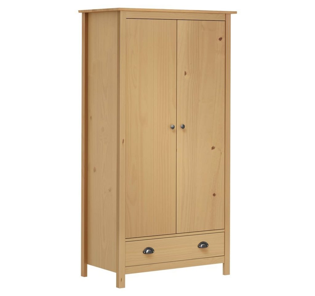 DOTMALL Kleiderschrank Drehtürenschrank aus Massivholz Kiefer mit 2 Türen 89x50x170cm von DOTMALL