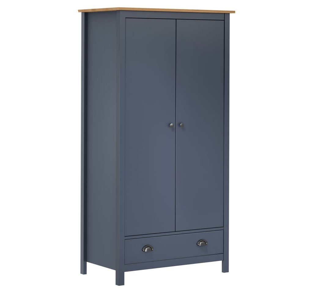 DOTMALL Kleiderschrank Drehtürenschrank aus Massivholz Kiefer mit 2 Türen 89x50x170cm von DOTMALL