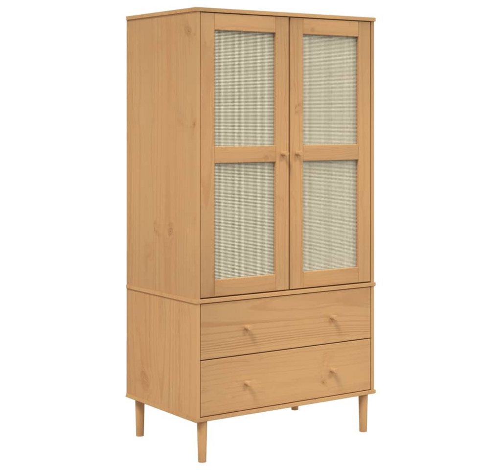 DOTMALL Kleiderschrank Kleiderschrank SENJA Rattan-Optik 90x55x175 cm Kiefernholz von DOTMALL