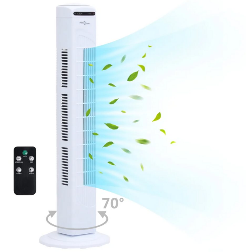 DOTMALL Klimaanlagen-Verkleidung Family Turmventilator mit Fernbedienung und Timer Weiß von DOTMALL