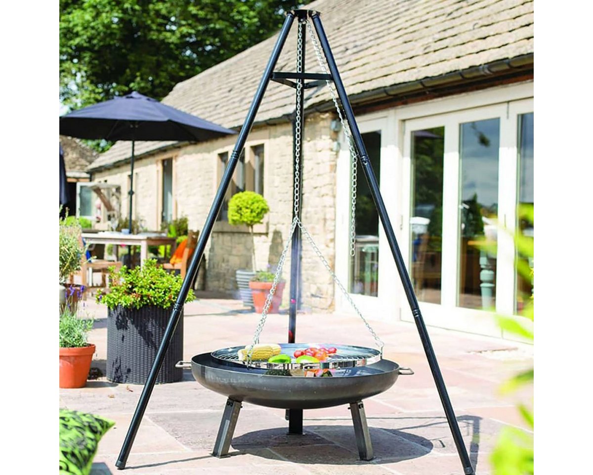 DOTMALL Kontaktgrill RedFire Stativgrill Schwarz 172 cm BBQ TRIPOD von DOTMALL