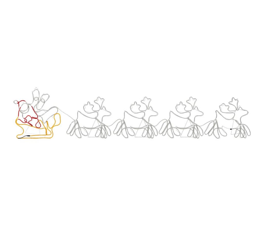 DOTMALL LED Dekoobjekt Weihnachtsbeleuchtung 4 XXL-Rentiere Schlitten 1548 LEDs 500x80 von DOTMALL