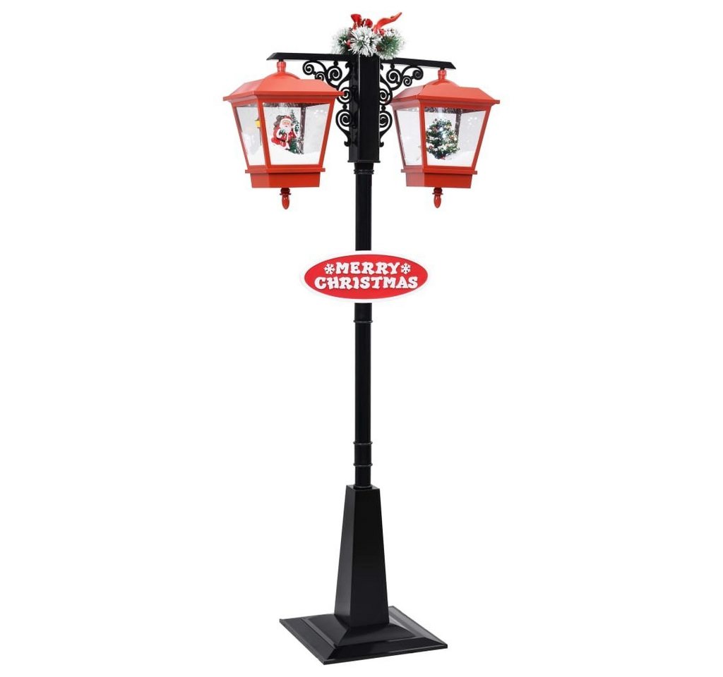 DOTMALL LED Laterne Schneiende LED Doppel-Weihnachtslaterne 188 cm mit Weihnachtsmann von DOTMALL