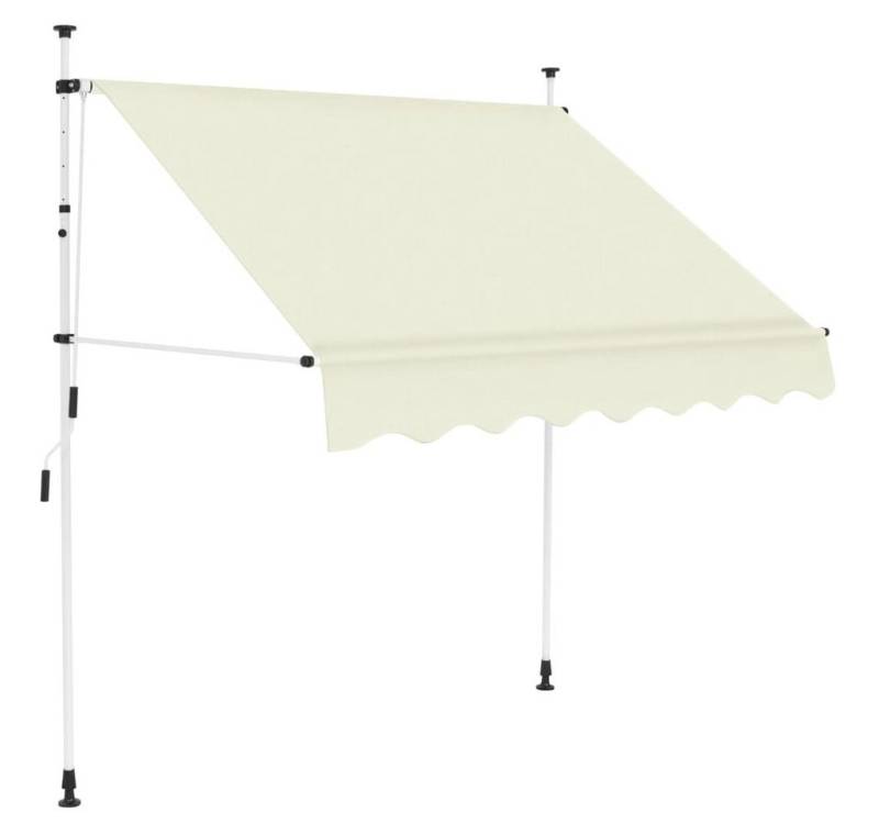 DOTMALL Markise Einziehbare Markise Handbetrieben 200 cm Cremeweiß von DOTMALL