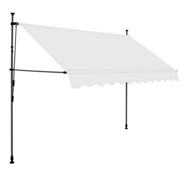 DOTMALL Markise Einziehbare Markise Handbetrieben mit LED 300 cm Creme von DOTMALL