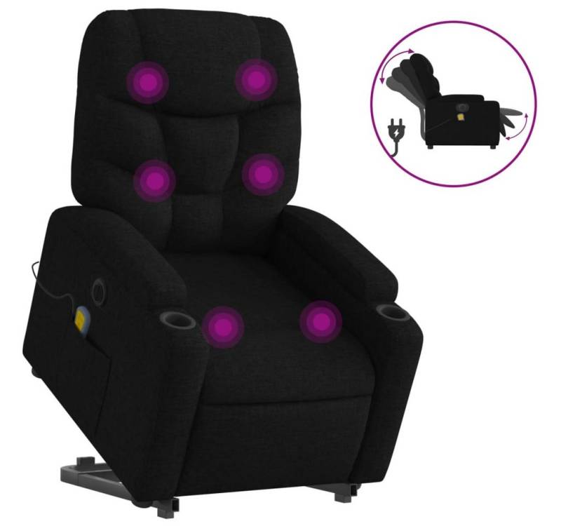 DOTMALL Massagesessel Elektrischer Massagesessel mit Aufstehhilfe Schwarz Stoff von DOTMALL