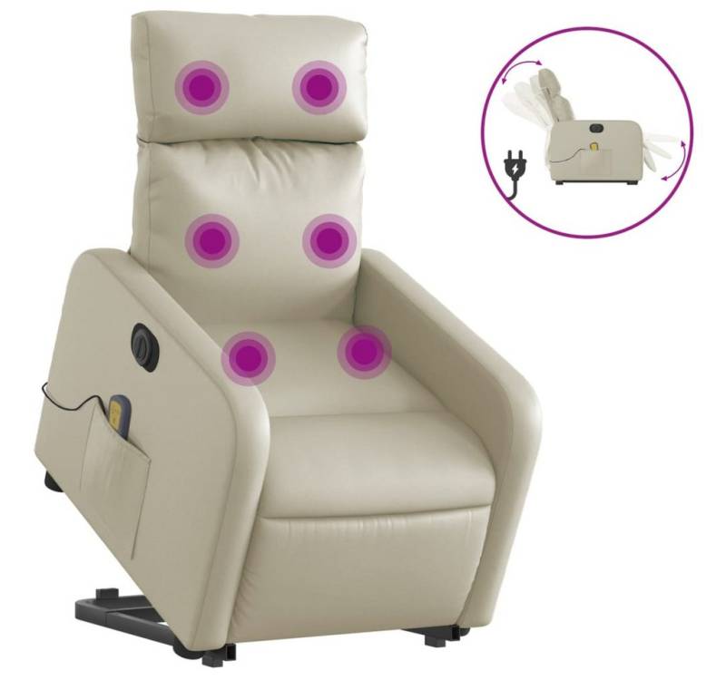 DOTMALL Massagesessel Massagesessel mit Aufstehhilfe Elektrisch Creme Kunstleder DOTMALL Massagesessel Massagesessel mit Aufstehhilfe Elektrisch Creme Kunstleder von DOTMALL