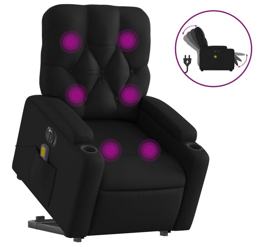 DOTMALL Massagesessel Massagesessel mit Aufstehhilfe Elektrisch Schwarz Kunstleder von DOTMALL