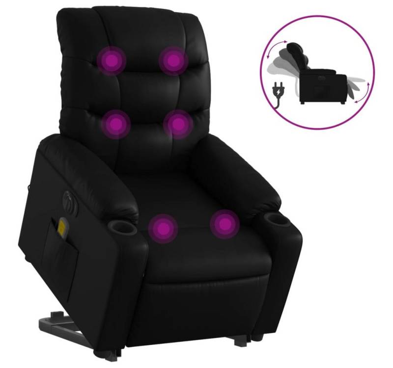 DOTMALL Massagesessel Massagesessel mit Aufstehhilfe Elektrisch Schwarz Kunstleder von DOTMALL